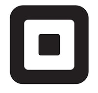 a square black and white icon on a white background